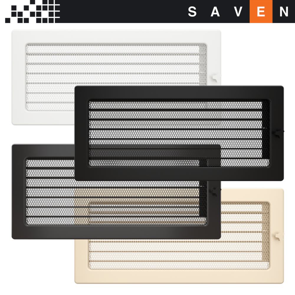 Вентиляційна решітка для каміна SAVEN 17х37 біла з жалюзі Львів - фото 6