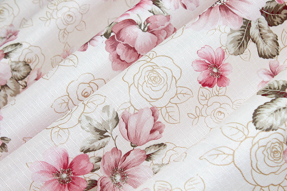 Кухонные шторы VR-Textil № 073к с ламбрекеном и подхватами бордовый с персиковым 270х160 см (52-0520) Киев - изображение 6