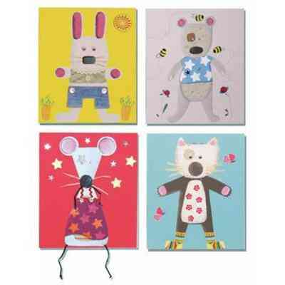 Набір для творчості Djeco Художній комплект Коллаж для самих маленьких 4 фігурки (DJ08664) Вінниця