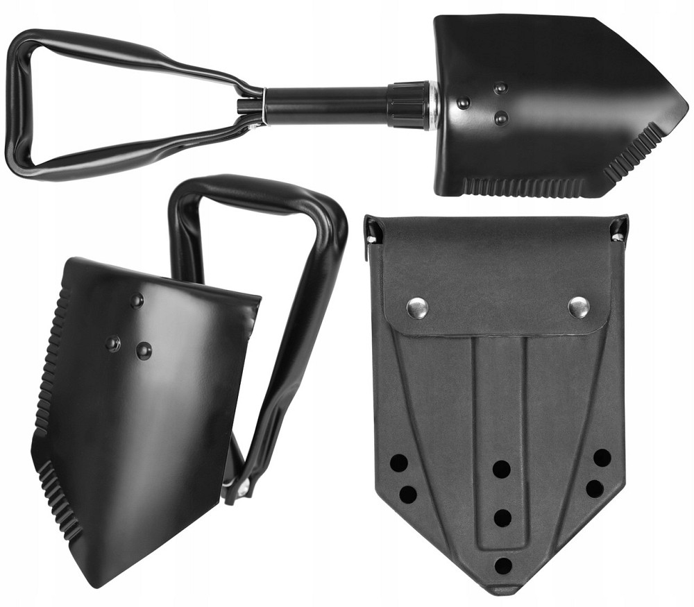 Армійська Складна Лопата саперна 2в1 з чохлом Mil-Tec від Sturm (15522050) Нержавіюча сталь Нововолинськ - фото 1