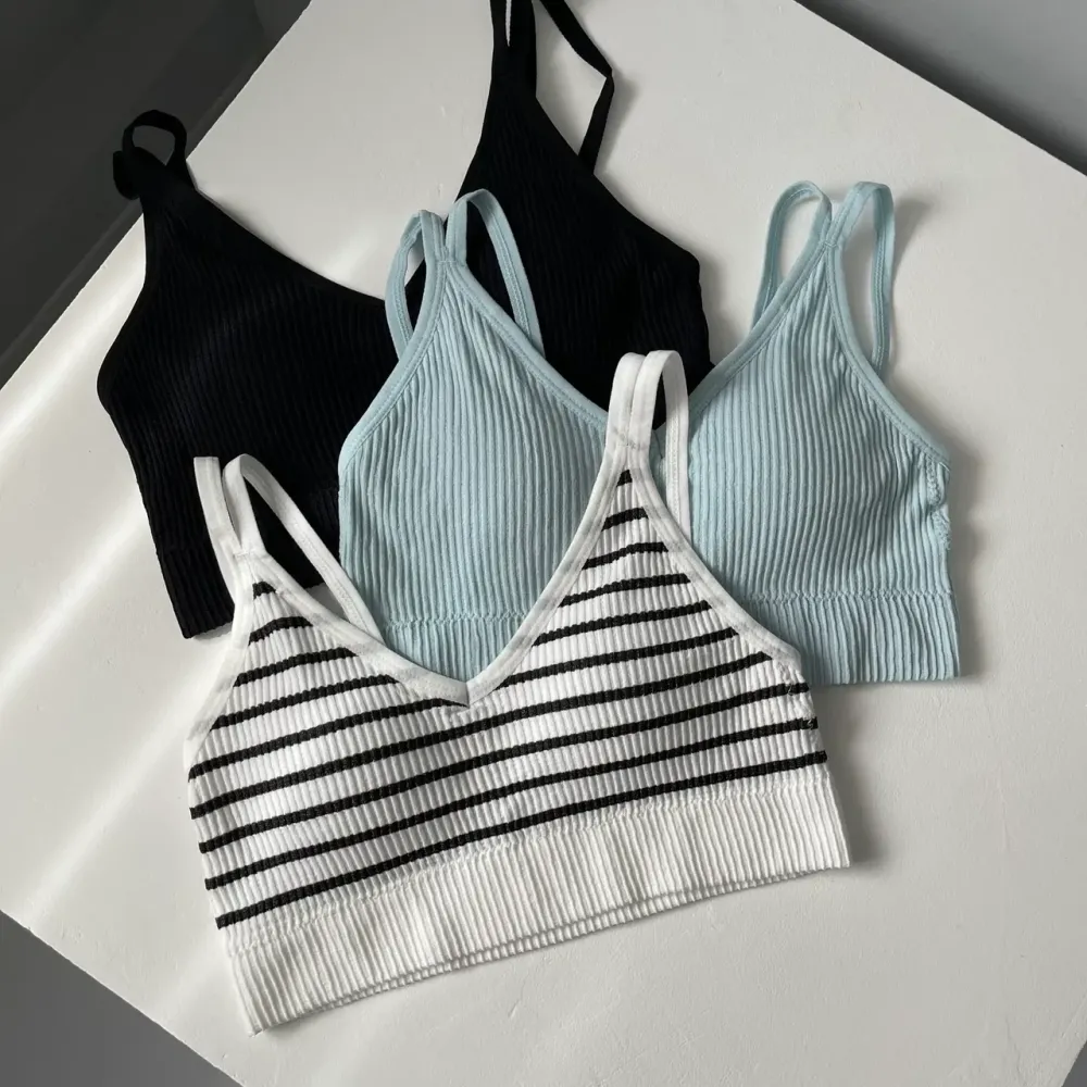 Летний топ на двойных бретелях (В черную полоску) Киев - изображение 1