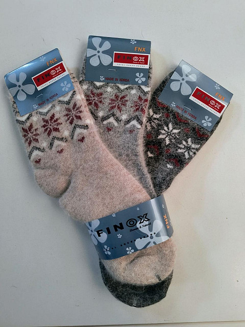 Зимние женские носки Корея Finox ангора (5 шт в наборе) размер 36-40 Киев - изображение 9