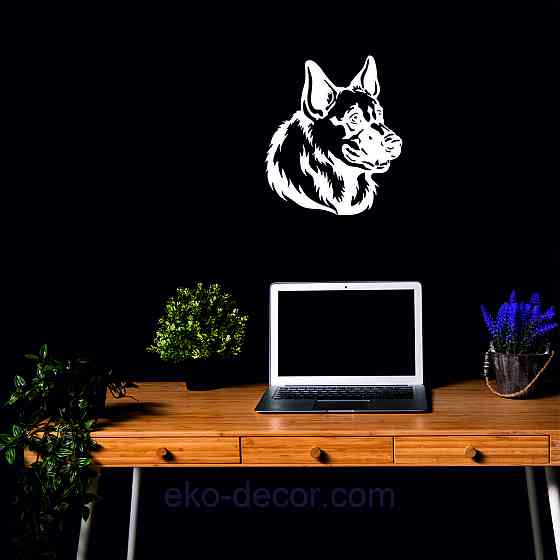 Декоративне настінне Панно «Овчарка», Декор на стіну 110*95 см, Білий Київ