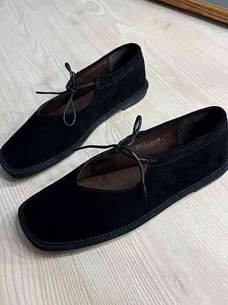 Балетки женские Meideli 0109-10 Mary Jane со шнурком натуральная замша черные, 37, 24 см Киев