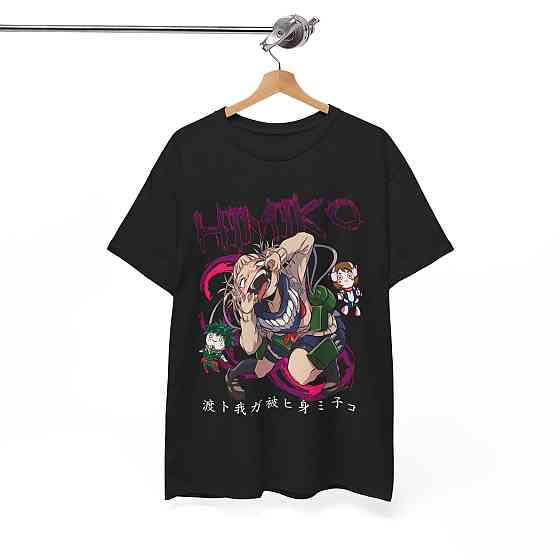 Футболка з аніме принтом Моя геройська академія оверсайз (S/M/L) Чорний AnimeJ0336 Дніпро