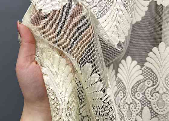 Кухонна арка VR-Textil № 000к жакард бежевий 300х185 см (51-257) Київ