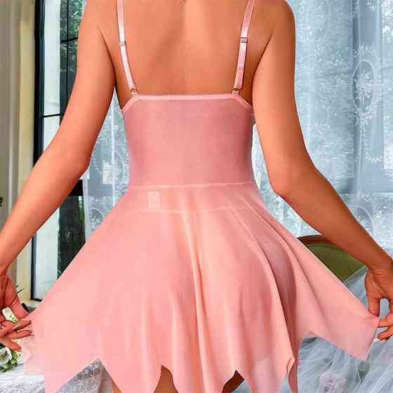 Спокусливий пеньюар рожевий — S/M — Еротична білизна Вінниця