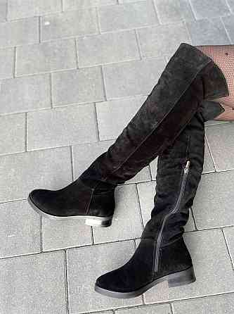 Nivelle Ботфорты женские NIVELLE черные замша натуральная высота 50 см обхват голени 39-41 см ( Коломыя