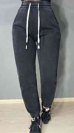 Брюки женские Akfu 507 спортивные джогеры на резинке вареные черные, черный, M Киев