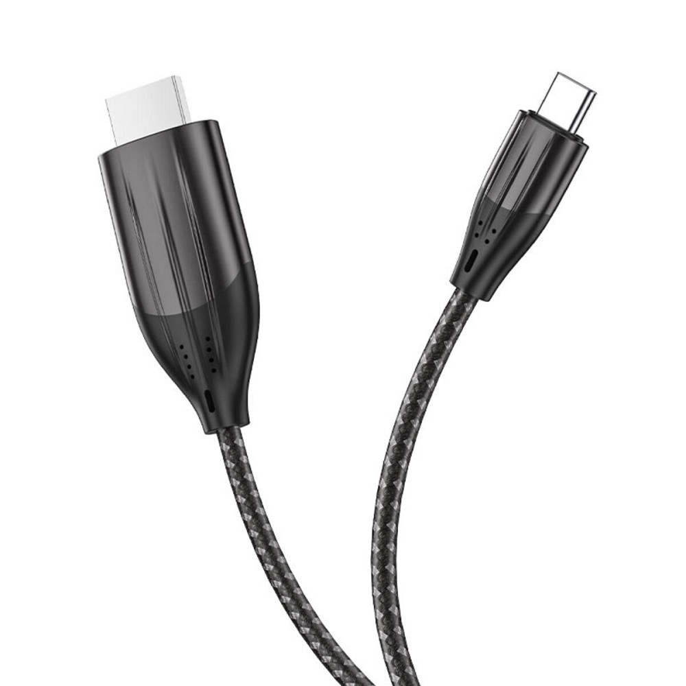 Кабель HOCO UA16 Type-C to HDTV HD on-screen cable Metal Gray Київ - фото 2
