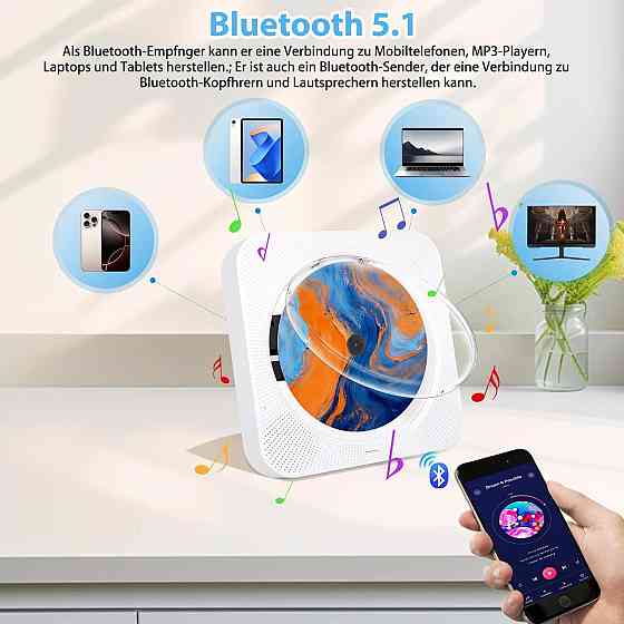 Уценка! Аудиосистема KC-718 CD-плеер, USB, Bluetooth со встроенными динамиками Днепр