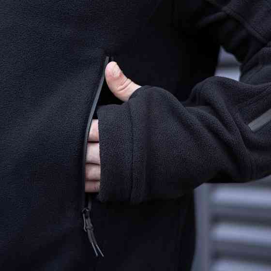 Толстовка мужская флисовая на молнии Pobedov Explorer черная Киев