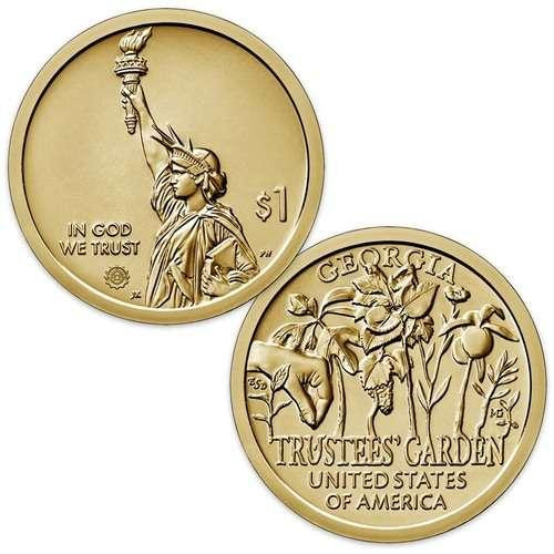 США 1 доллар 2019, Американские инновации: Ботанический сад, Джорджия Полтава - изображение 1