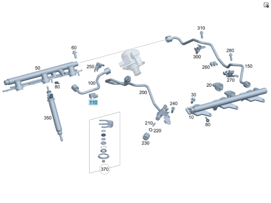 Mercedes-Benz  A2760782641 Тримач трубки ТНВД C-Class Cabrio A205 C-class Estate S205 C-Class Coupe С205 C-Class W205 GLC X253 GLC Coupe C253 R-class  Одеса