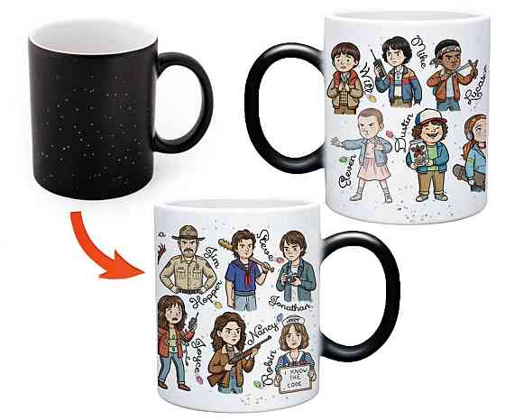 ☕ Чашка з головними героями серіалу «Дивні дива» (Stranger Things) Одеса