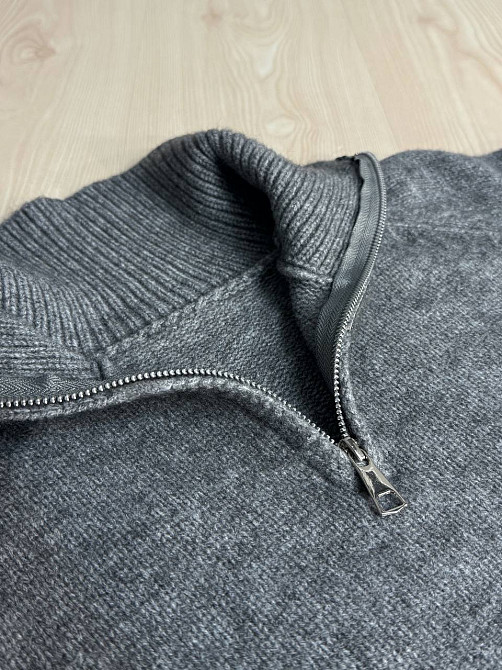 Свитер женский A-N 1780 с воротником на молнии оверсайз one size, серый, one size Киев - изображение 14