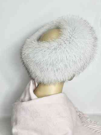 Хутряна пов'язка на голову жіноча з песця Натуральний Харків