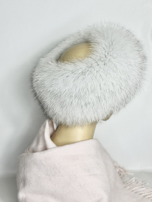 Хутряна пов'язка на голову жіноча з песця Натуральний Харків - фото 2