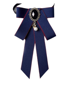 Галстук женский винтажный темно-синий Киев - изображение 1