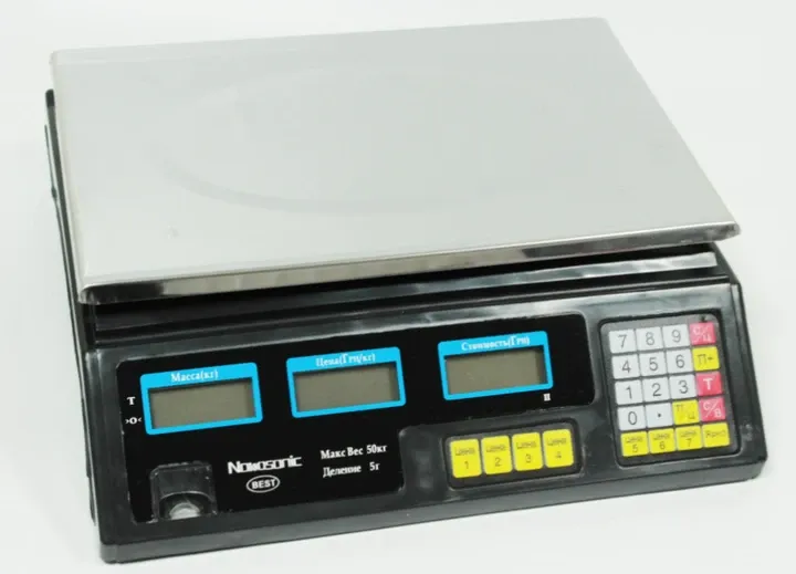 Торговые электронные весы NK-50kg до 50 кг с автообнулением, тарой и цифровым дисплеем с подсветкой Одесса - изображение 2