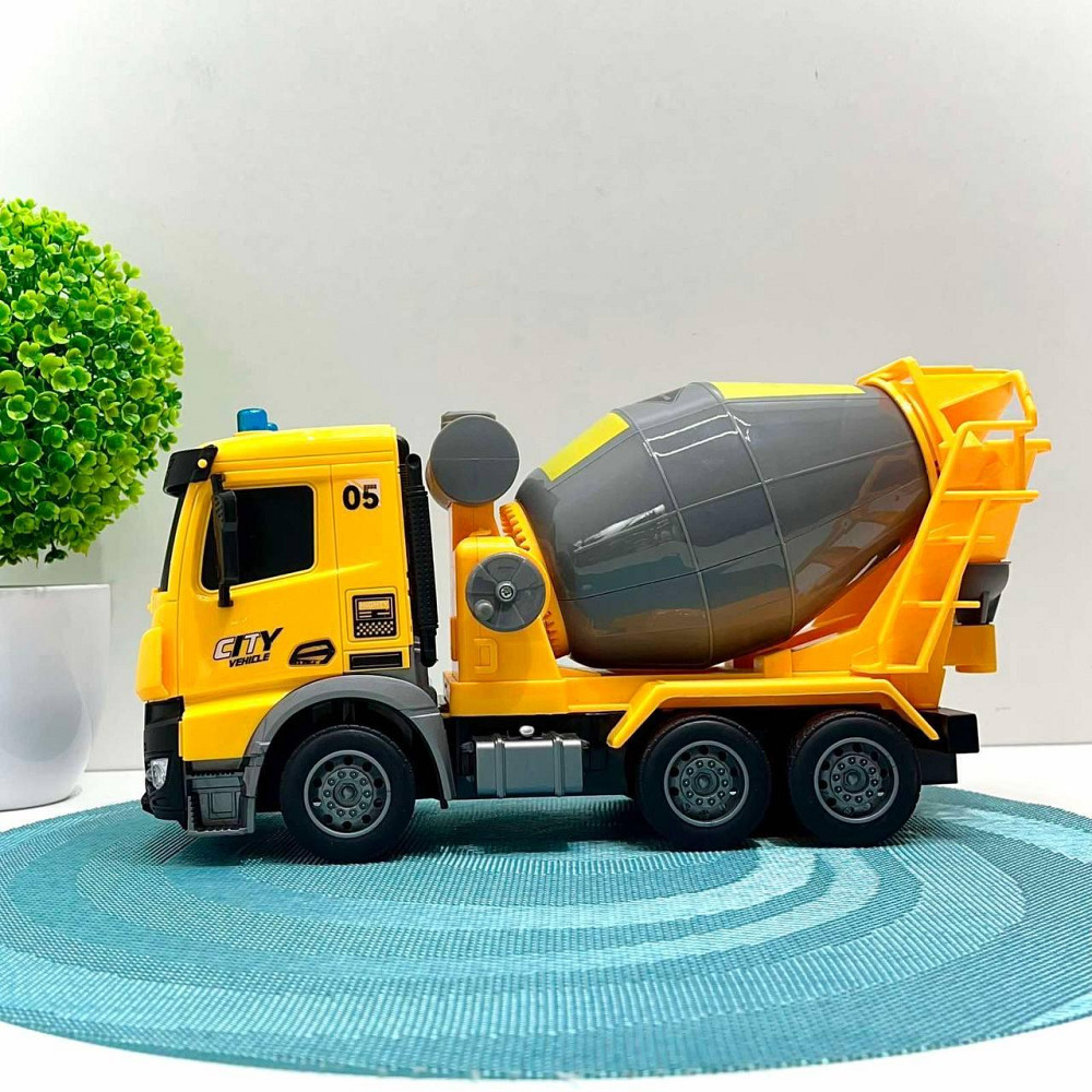 Машинка самоскид бетономішалка на радіокеруванні акумулятор підсвічування рухомі деталі Жовта (YJ-114-2-116-1) Чернигов - изображение 6