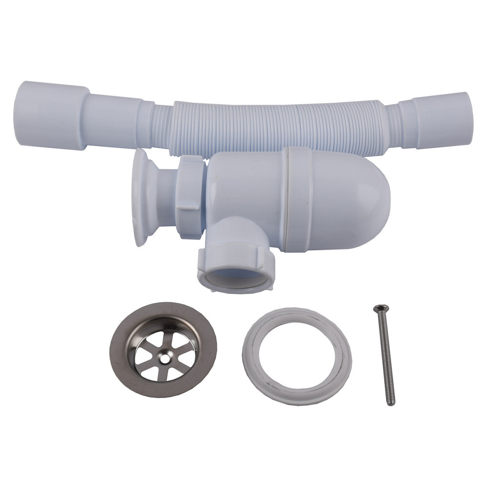 Сифон OPTIMUM 1 1/2| *40 для умивальника та мийки з литим випуском і гофртрубою 40*40/50 OPTI 11043 Київ - фото 5