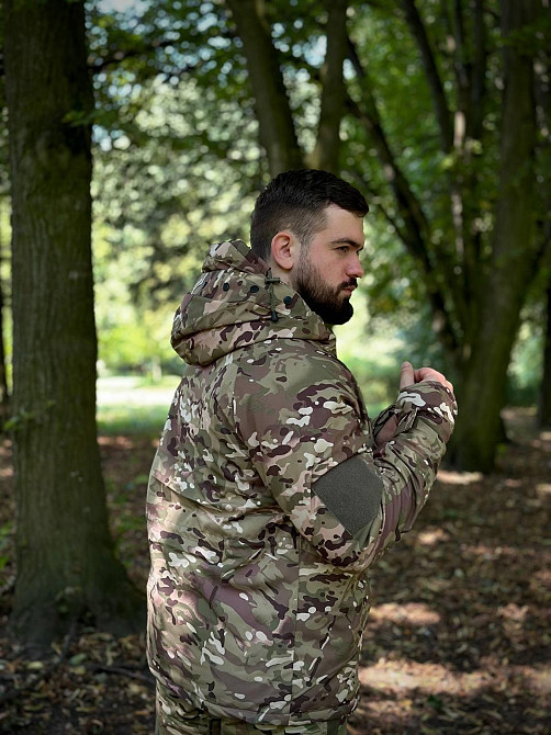 Тактическая зимняя куртка Куртка Куртка 4.5.0 нейлон Level 15 мультикам на подкладке Omni-Heat с капюшоном WAR Львов - изображение 3