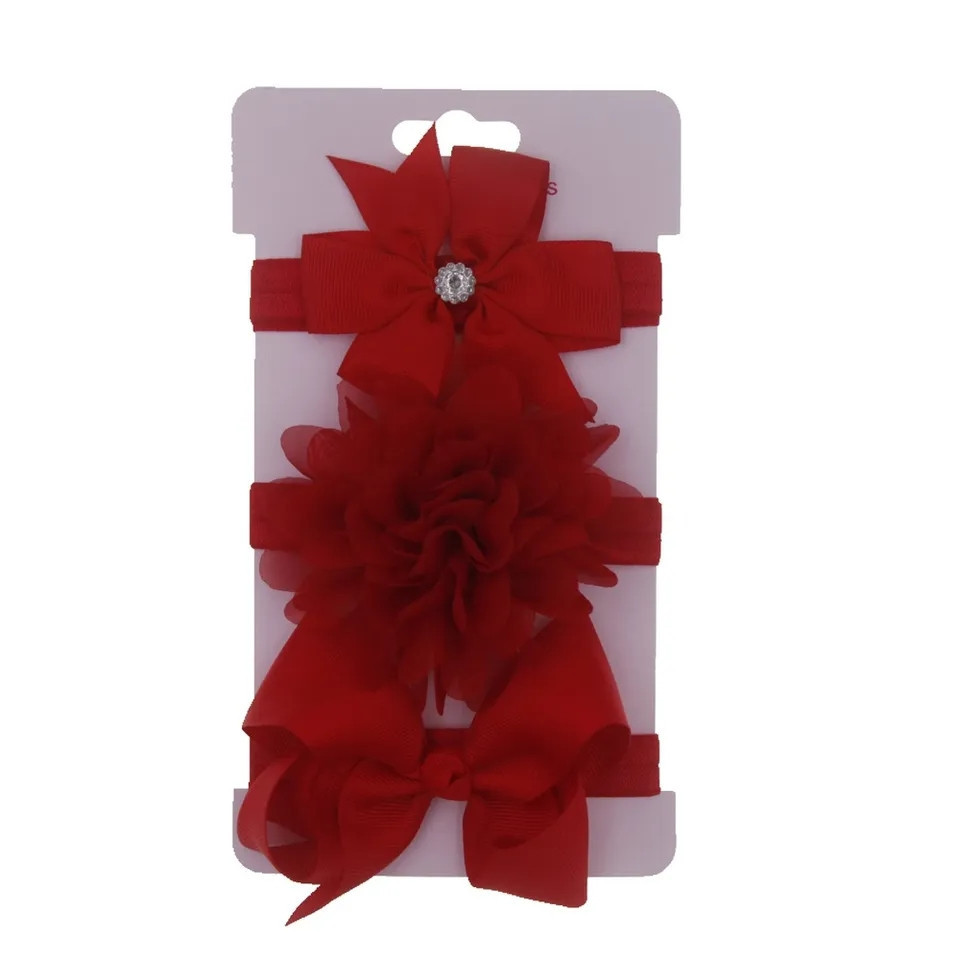 Набор детских повязок красных - 3шт., размер универсальный (на резинке) Киев - изображение 1