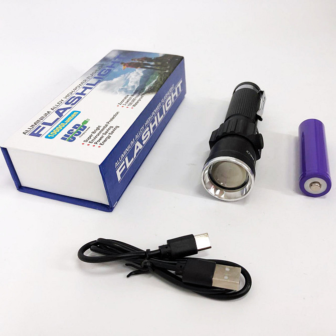 Ліхтар акумуляторний світлодіодний потужний PLD-1812-T6, Ударостійкий водонепроникний ліхтар WD-63 Київ - фото 7