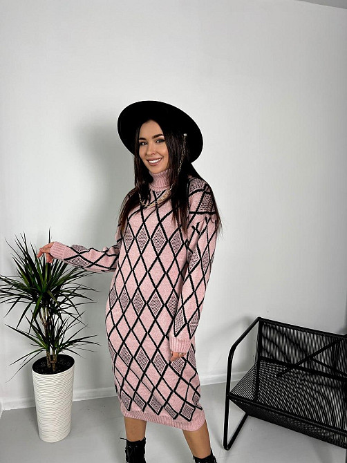 Жіноче в'язане плаття з орнаментом. 42-48р Київ - фото 6