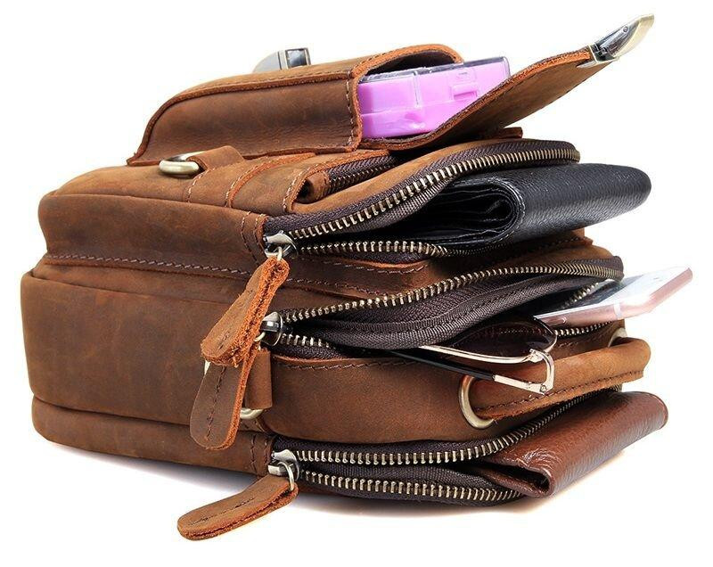 Сумка чоловіча в вінтажному стилі Коричнева (Vintage) Київ - фото 14