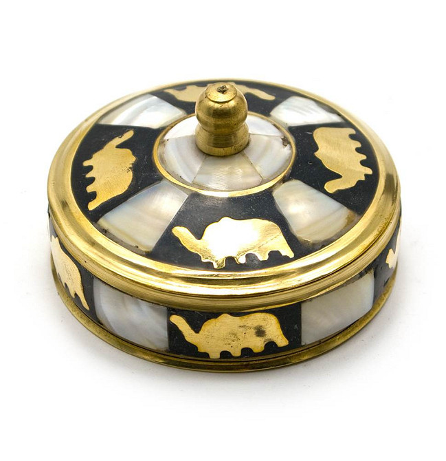 Скринька кругла бронзова Київ - фото 1