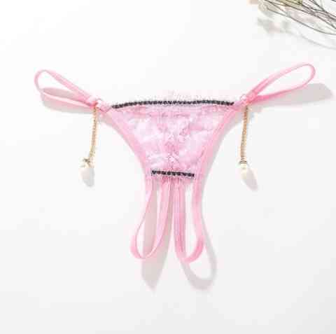 Труси еротичні з розрізом рожеві - розмір універсальний, резинка до 84см Київ