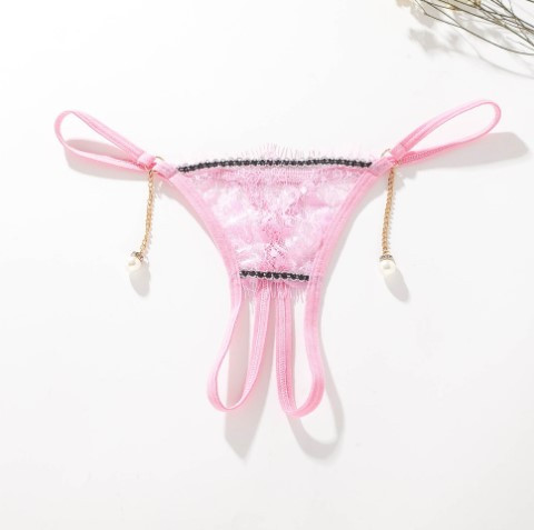 Трусы эротические с разрезом розовые - размер универсальный, резинка до 84см Киев - изображение 2