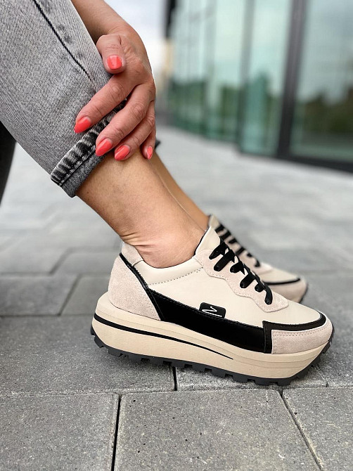 Olli Кроссовки женские OLLI кофе натуральная кожа весна-осень размеры 36-39 (4782) Коломыя - изображение 8