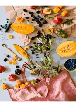 Набір для розпису по номерах Яскраві покупки Strateg розміром 40х50 см (GS1281), шт Київ - фото 1