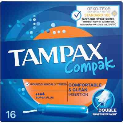 Тампони Tampax Compak Super Plus з аплікатором 16 шт. (8001841300399) Вінниця