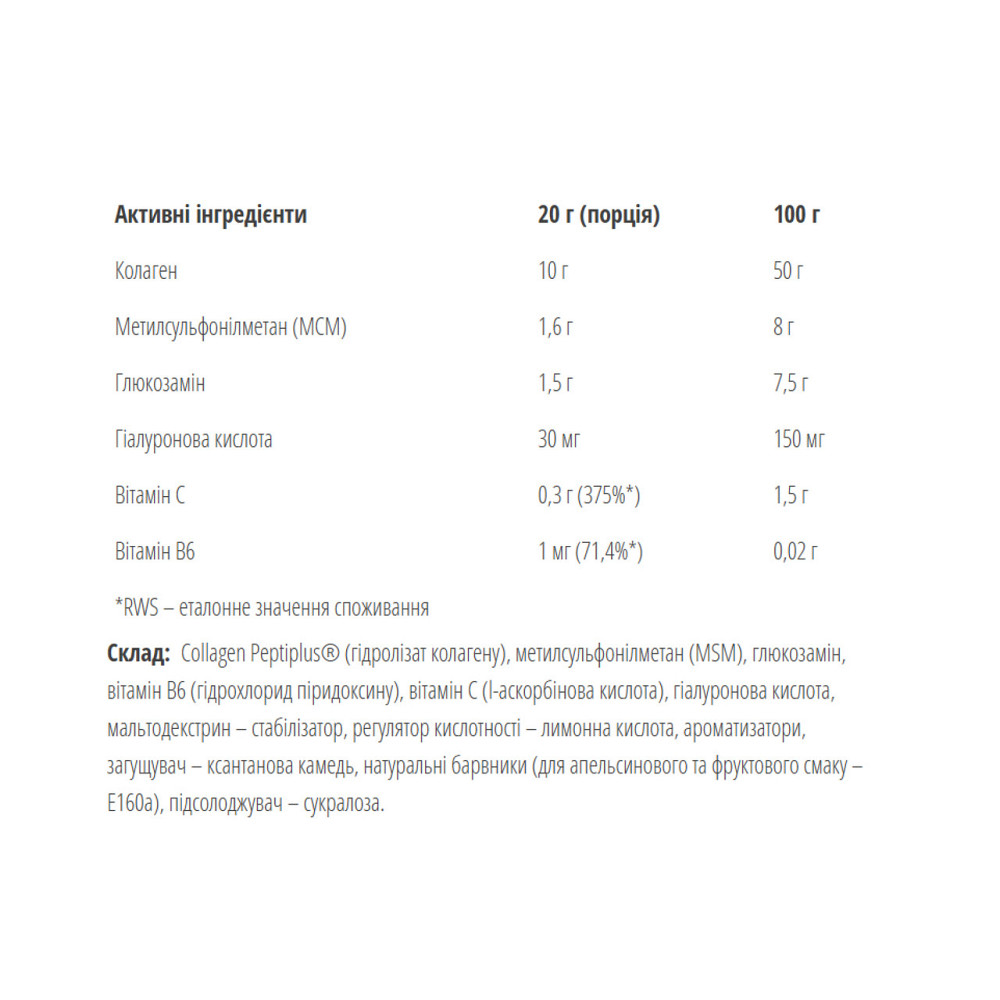 Компелекс для суглобів та зв'язок Bodyperson Labs Flex Healthy Joints 400g тропічні фрукти Київ - фото 2