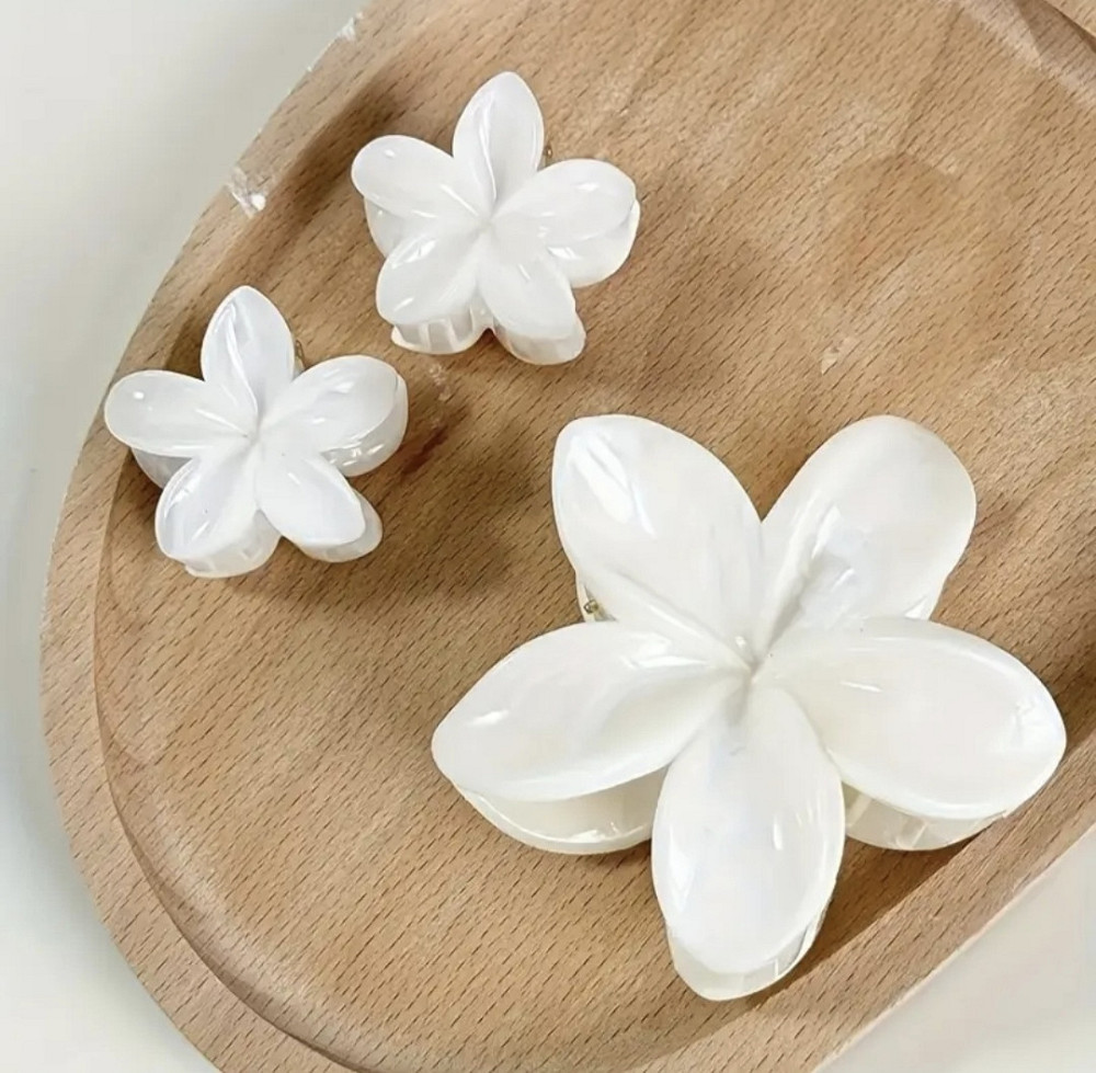 Комплект заколок квітка 3 шт.(білий ) Смела - изображение 1