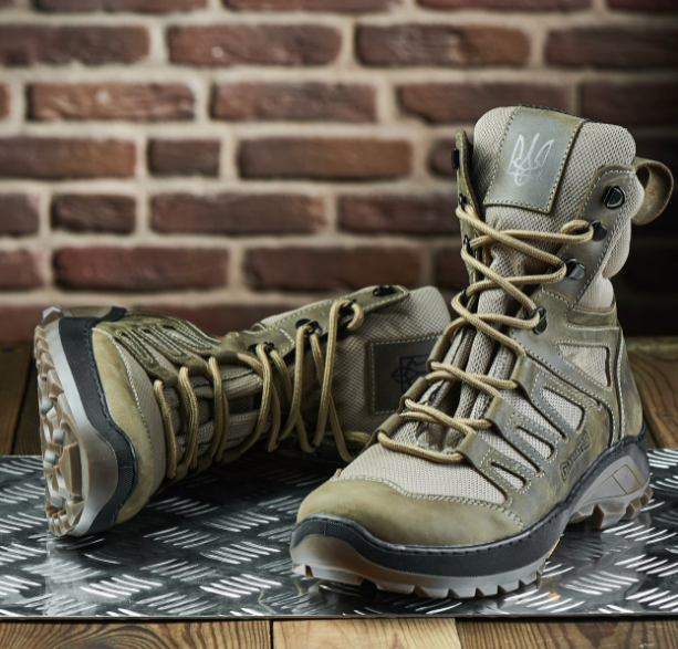 Чоловічі шкіряні черевики демісезонні (койот) PATRIOT BRC-4 44(28.8см) Харків - фото 9