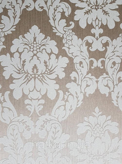 Текстильні шпалери на флізеліновій основі Da capo RaschTextil вензелі завитки бірюзові смарагдові на Київ - фото 4