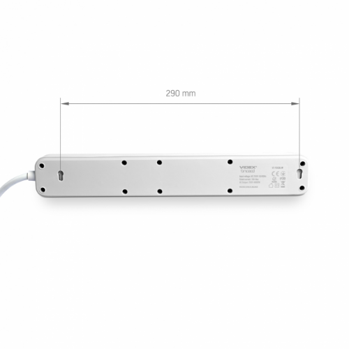 Мережевий подовжувач із заземленням 6 розеток 3м з кнопкою білий VF-PD63G-W Oncord Videx Житомир - фото 10