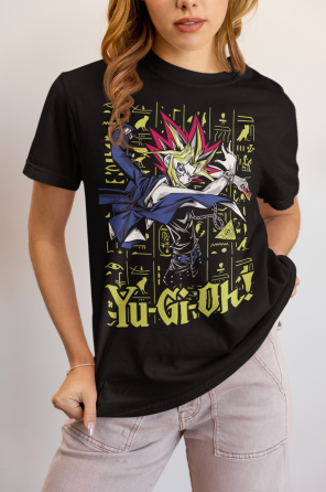 Футболка для мальчика аниме Йу Ги Ох Нев оверсайз (рост от 165 до 180 ) Черний AnimeJ0569m Днепр