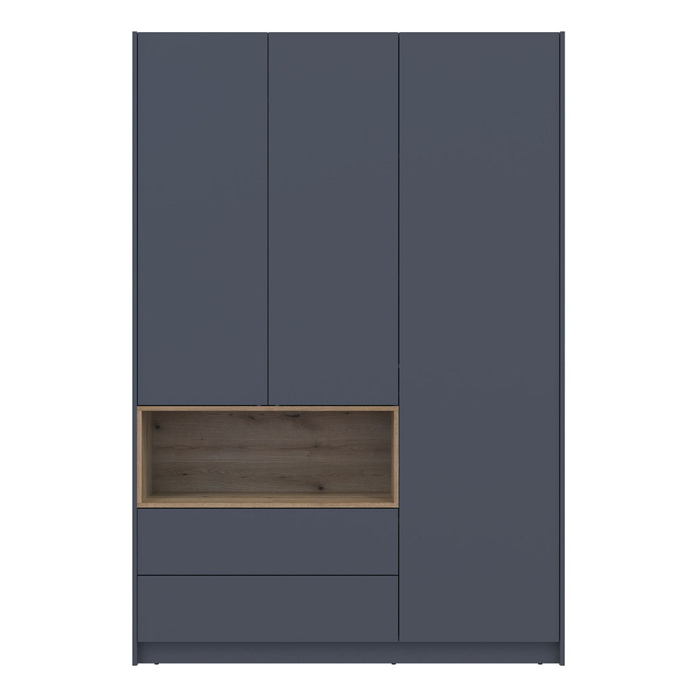 Шкаф для одежды с нишей Doros Дэйл 150х52х220 см Графит/Дуб евок (DRS-011282) Львов - изображение 2
