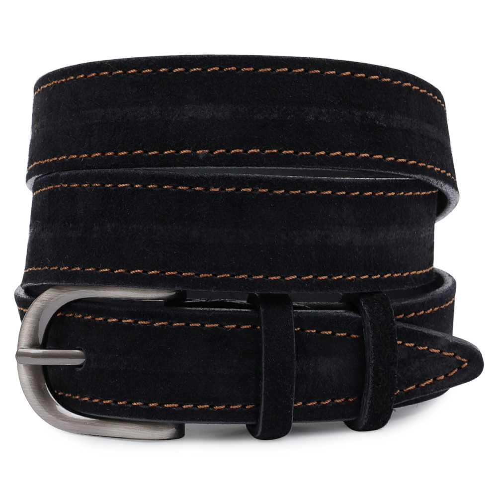 Замшевый женский ремень Vintage 20790 Черный Киев - изображение 1