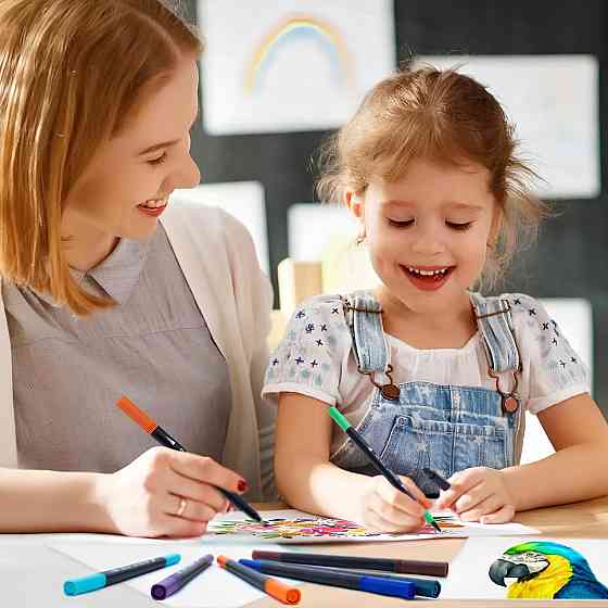 Акварельные маркеры-кисти двусторонние 48шт + сумка, Color pencil / Набор скетч-маркеров / Фломастеры Киев