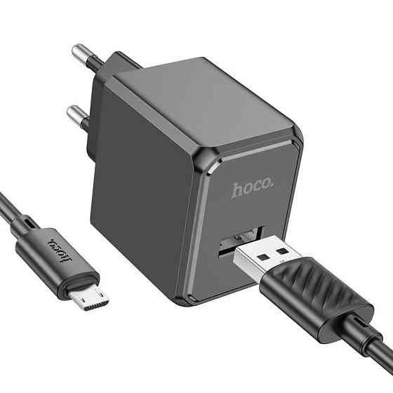 Мережевий зарядний пристрій з кабелем HOCO CS11A Ocean single port charger set(Micro) 10.5W Black Одеса