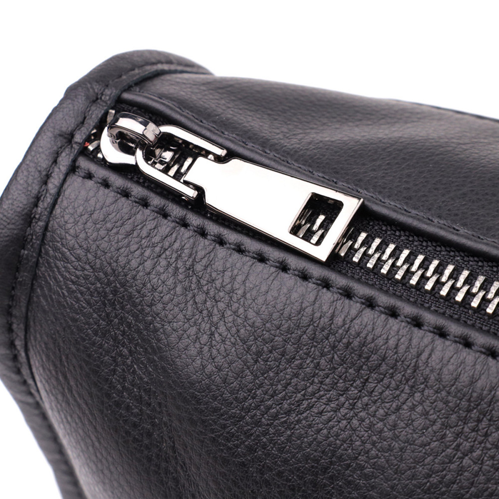 Стильна сумка на плече з натуральної шкіри Vintage 23001 Чорний Київ - фото 7