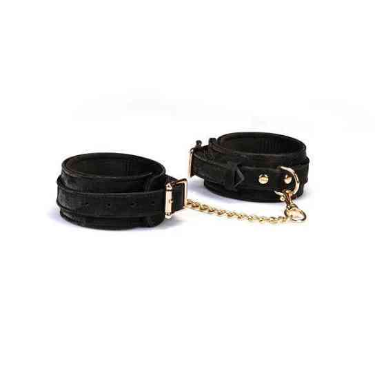 Поножі Liebe Seele Boudoir Amor Ankle Cuffs Black, знімний з’єднувальний ланцюжок Sex Aura Київ