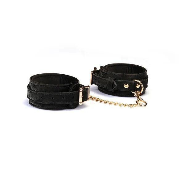 Поножі Liebe Seele Boudoir Amor Ankle Cuffs Black, знімний з’єднувальний ланцюжок Sex Aura Київ - фото 3